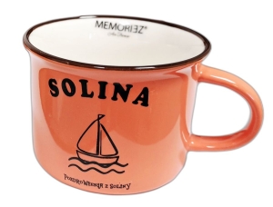 Kubek ceramiczny Solina - łososiowy